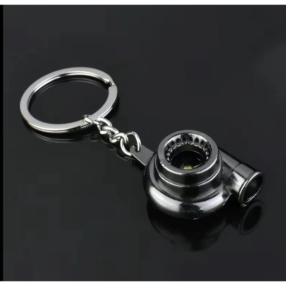 Gunmetal Spinning Turbo Keychain- Blind bag